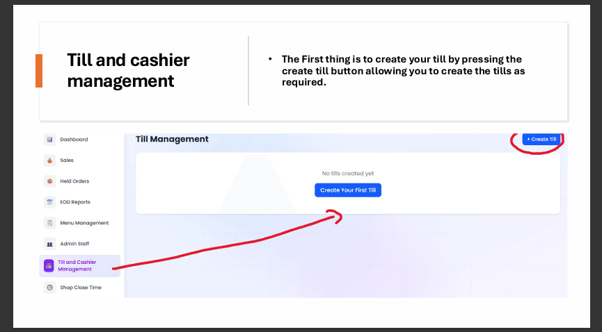 Till management with Create till